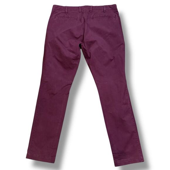 Gap Flat Front Pants Mens Tuscan Red Skinny Stretch Chinos Size 36/32 - Picture 2 of 7